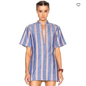 A.L.C. Striped Linen Top Size 2